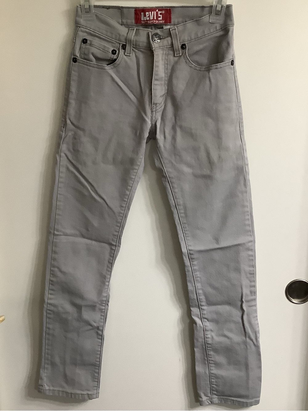 Levi's 510 Super Skinny Jeans Grey Youth Boys Size 12R